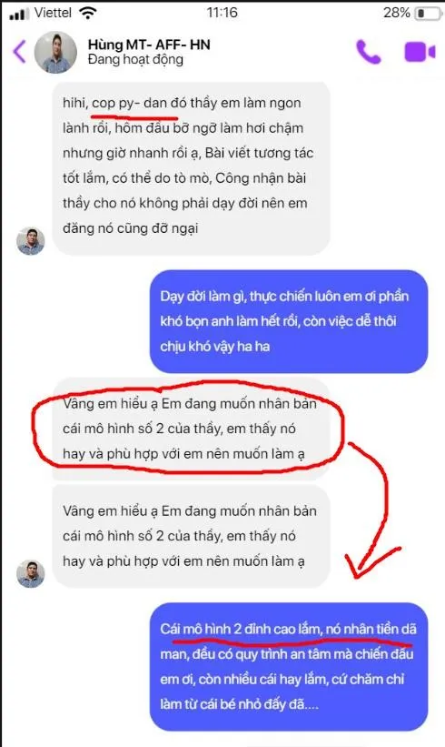 Tin nhắn học viên